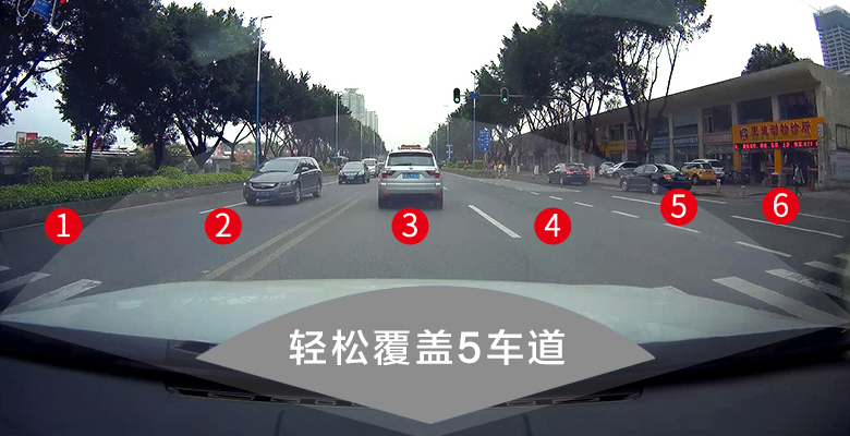 行车记录仪覆盖五车道